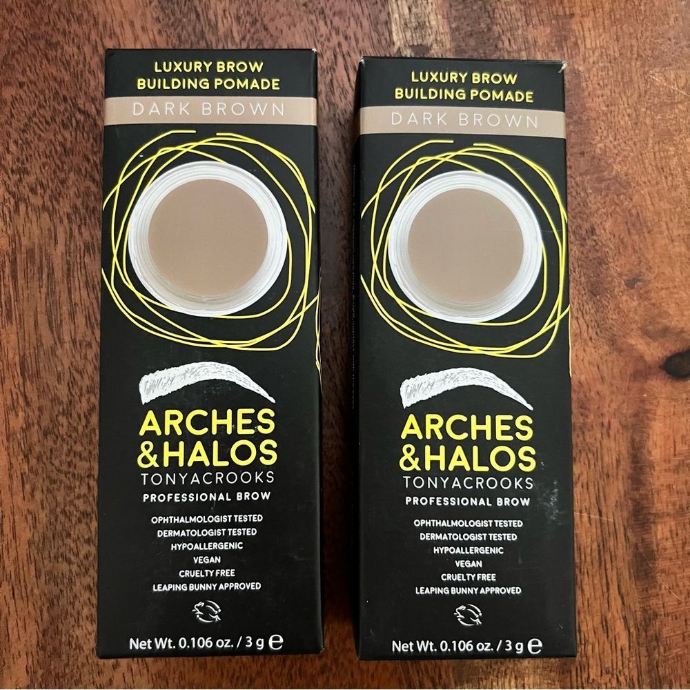 🔥Bundle of 2🔥Arches & Halos 🤎 Brow Pomade 🤎Dark Brown🤎 NEW 🤎 0.106 Oz x 2